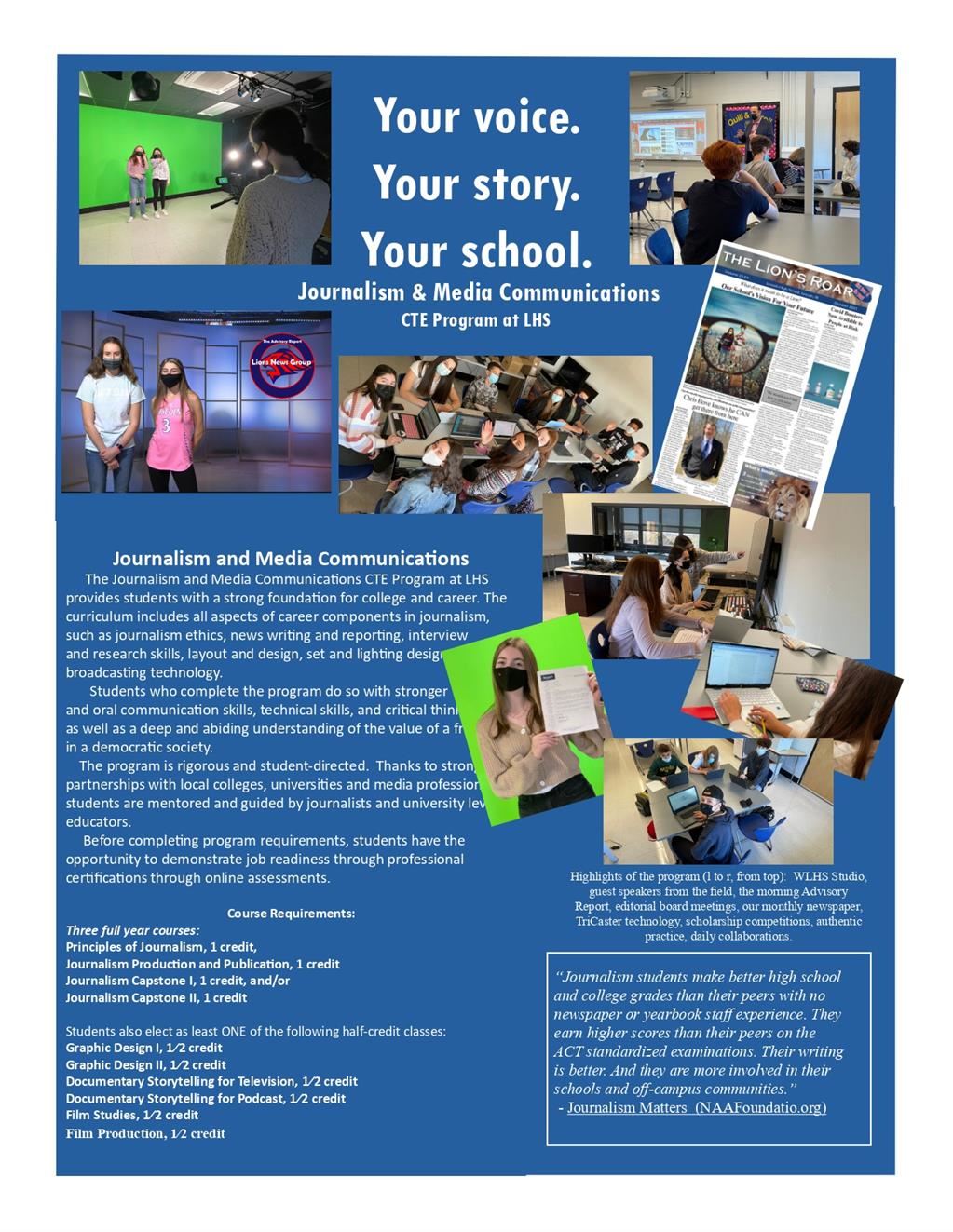 Journalism and Media Communications CTE